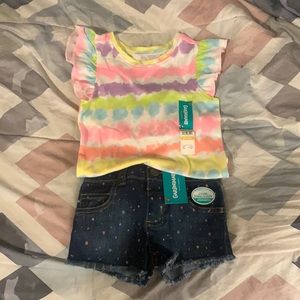 Little girls Sz 3t top and Sz 2 t shorts